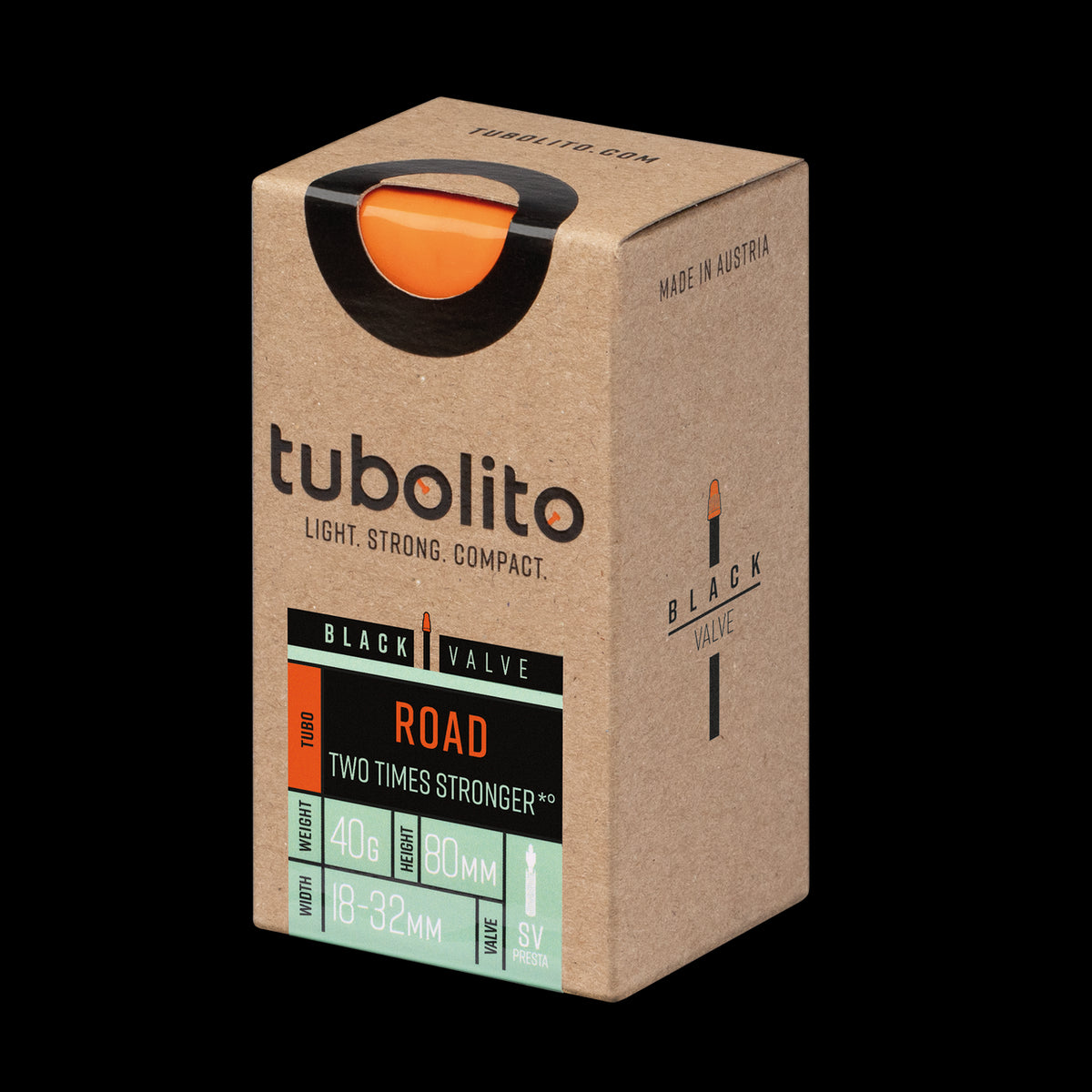 Tubolito Tubo 700C Road 700 x 18-32mm Black Presta Valve Inner Tube