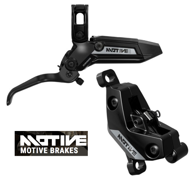 SRAM Motive Silver Disc Brake Lever & Caliper In Black Ano Includes MMX Clamp