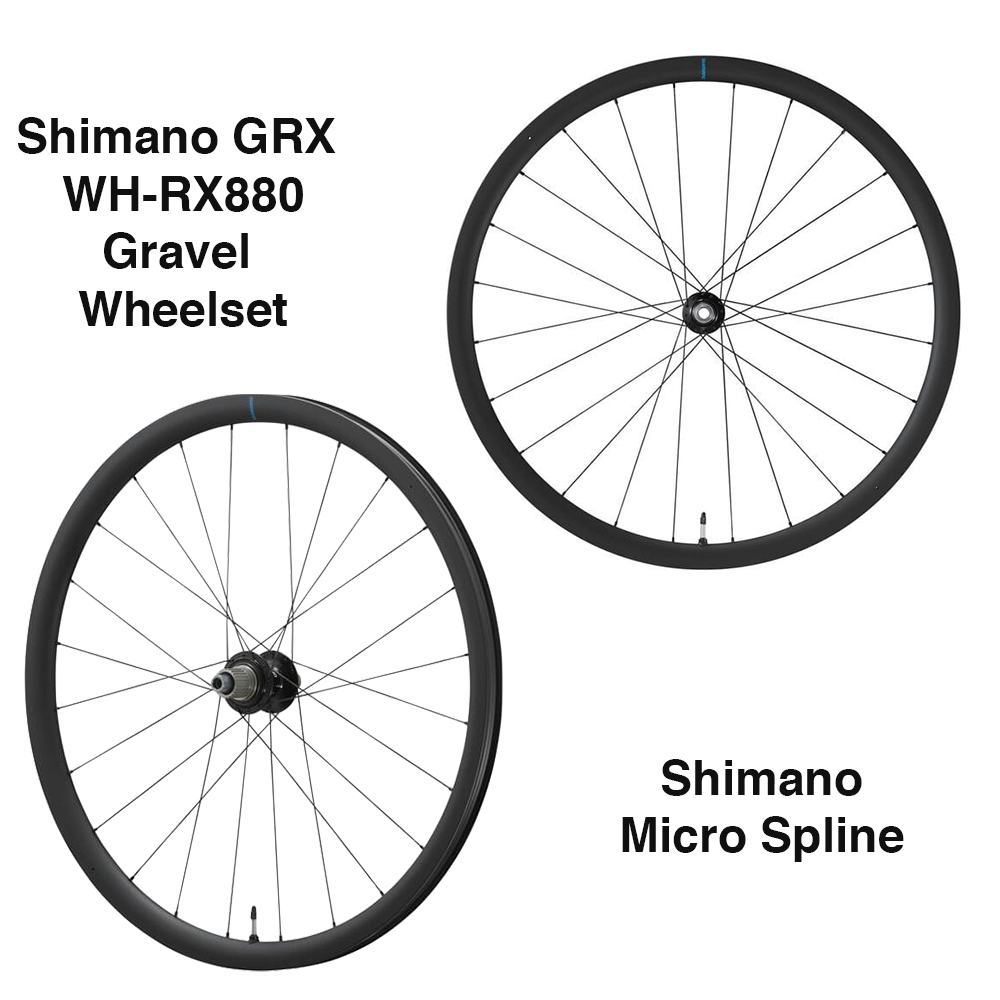 Shimano WH-RX880 GRX 12 Speed Center Lock Disc Brake Carbon Tubeless 700C Gravel Wheels