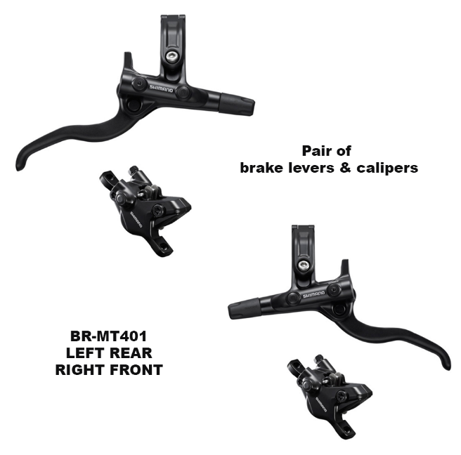 Shimano BR-MT410/BL-M4100 Deore MTB Brake Lever/Post Mount 2 Pot Calliper