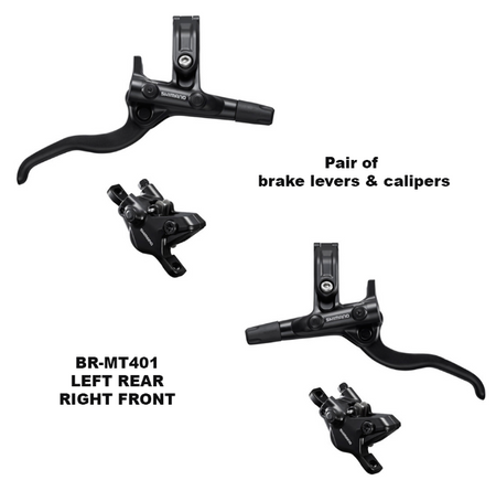 Shimano BR-MT410/BL-M4100 Deore MTB Brake Lever/Post Mount 2 Pot Calliper