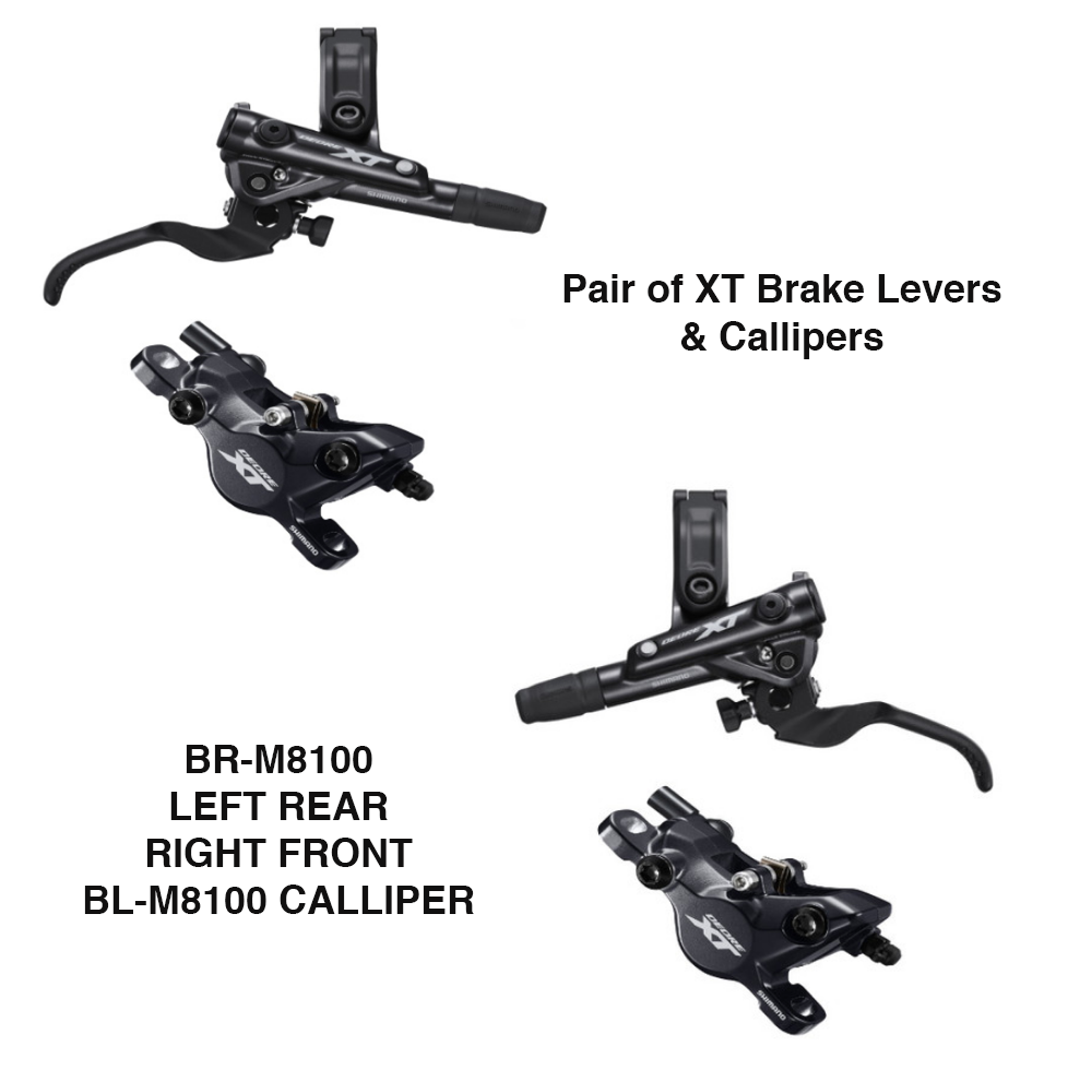 Shimano BR-M8100/BL-M8100 XT Bled Brake Lever/Post Mount Calliper