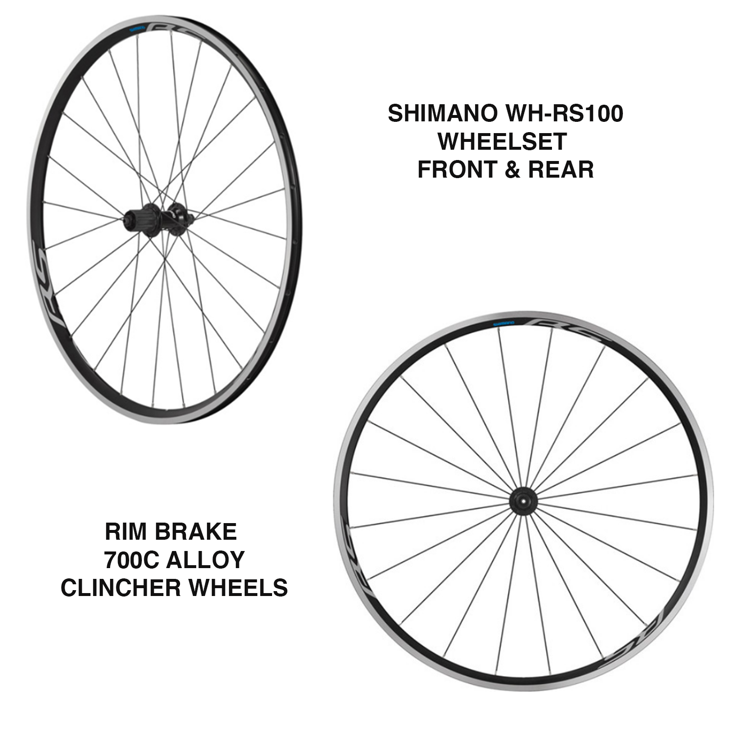 Shimano WH-RS100 9/10/11 Speed Rim Brake HG 700c Alloy Clincher Wheel