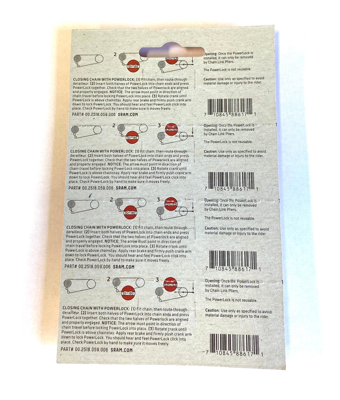 Sram Eagle 12 Speed T-Type Flat Top Powerlock Chain Connector Links In Black Pack of 4 / For 4 x Chains