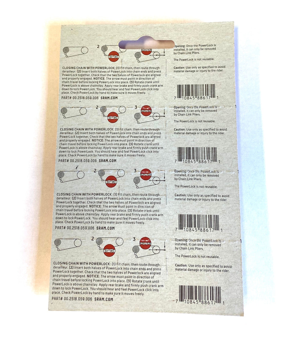 Sram Eagle 12 Speed T-Type Flat Top Powerlock Chain Connector Links In Black Pack of 4 / For 4 x Chains