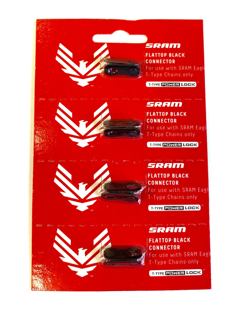 Sram Eagle 12 Speed T-Type Flat Top Powerlock Chain Connector Links In Black Pack of 4 / For 4 x Chains