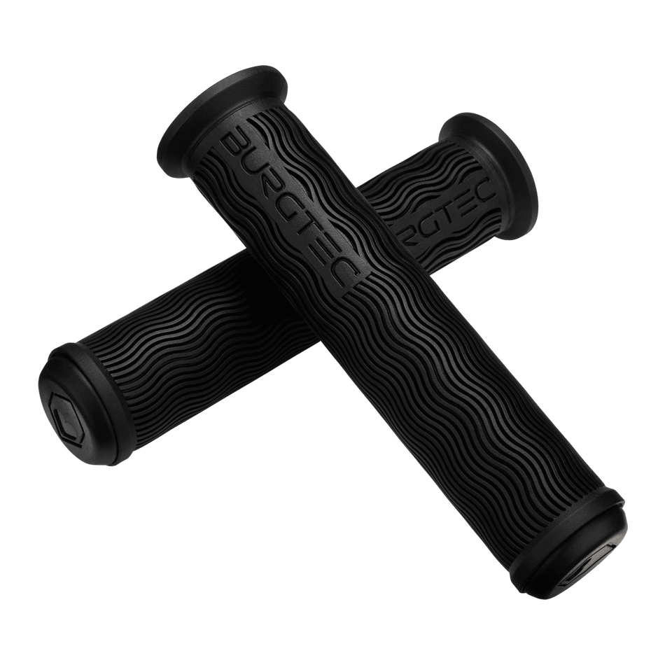 Burgtec Vero Sandler signature handlebar grips, premium push-on grips for enhanced riding performance.