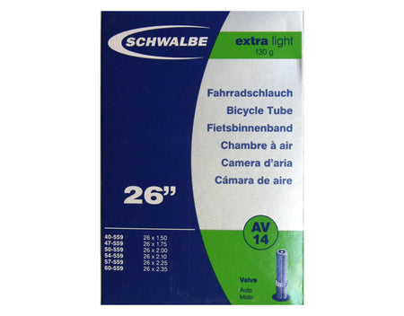 Schwalbe AV14 Extralight Inner Tube - 26 x 1.50/2.35 - 40mm Schrader Valve