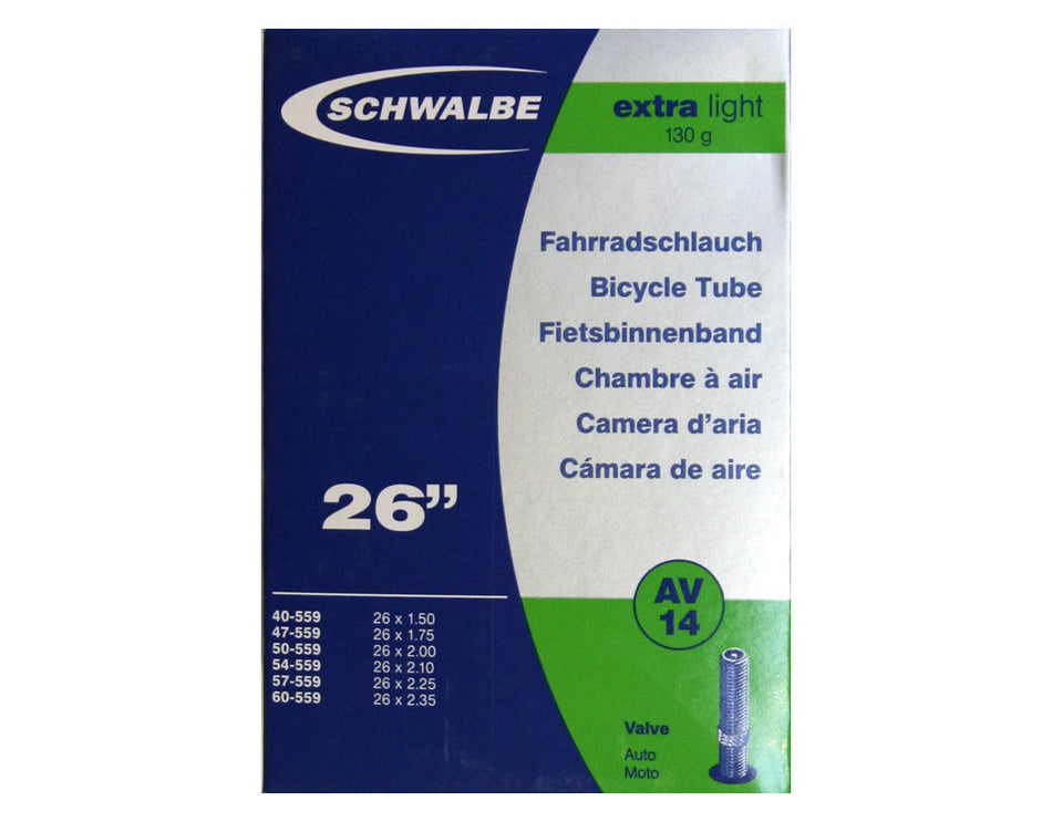 Schwalbe AV14 Extralight Inner Tube - 26 x 1.50/2.35 - 40mm Schrader Valve