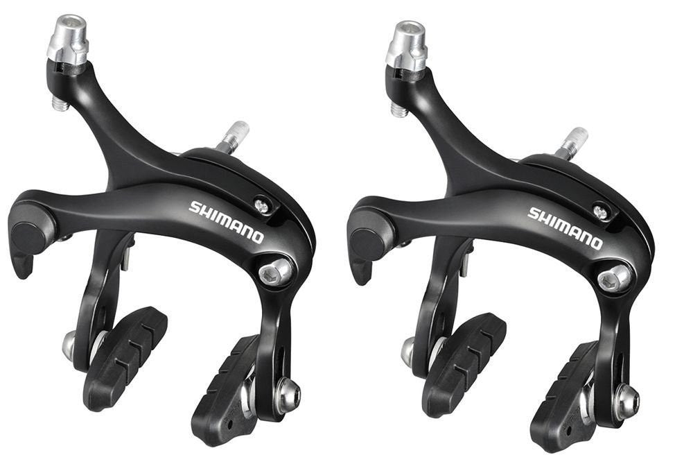 Shimano R451 Long Drop Brake Calipers Front & Rear Set In Black BR-R451-L
