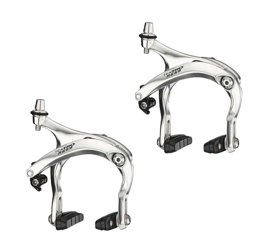 Tektro R559 Front & Rear Brakeset Long Drop 55-73mm Allen Key Fitting In Silver