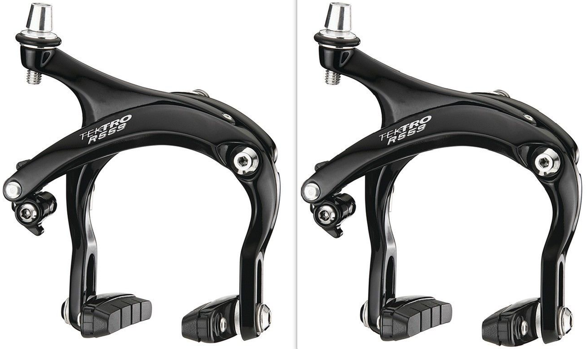Tektro R559 Front & Rear Black Brakeset Long Drop 55-73mm Allen Key Fitting