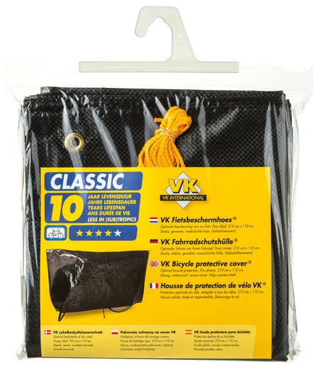 VK Classic Waterproof Single Bicycle Cover Inc. 5m Cord | Black