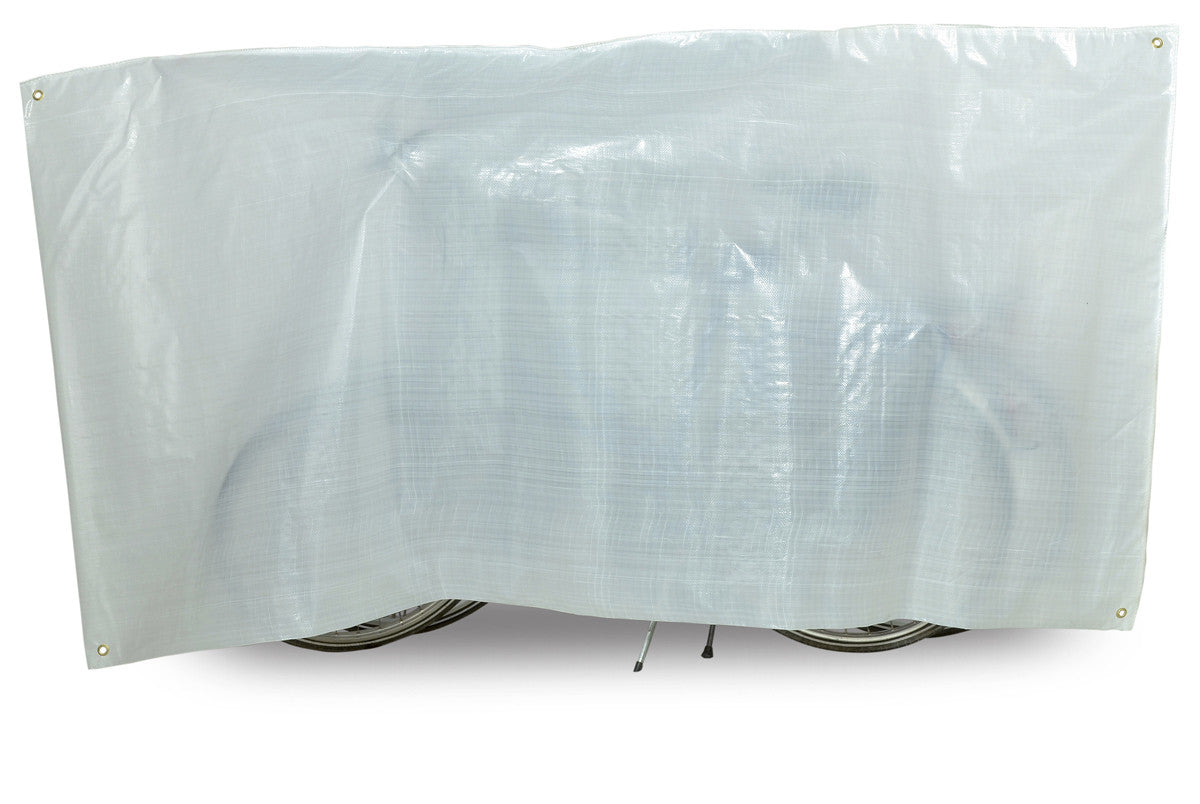 VK Duo Waterproof 2-Bike Bicycle Cover Inc. 5m Cord | White