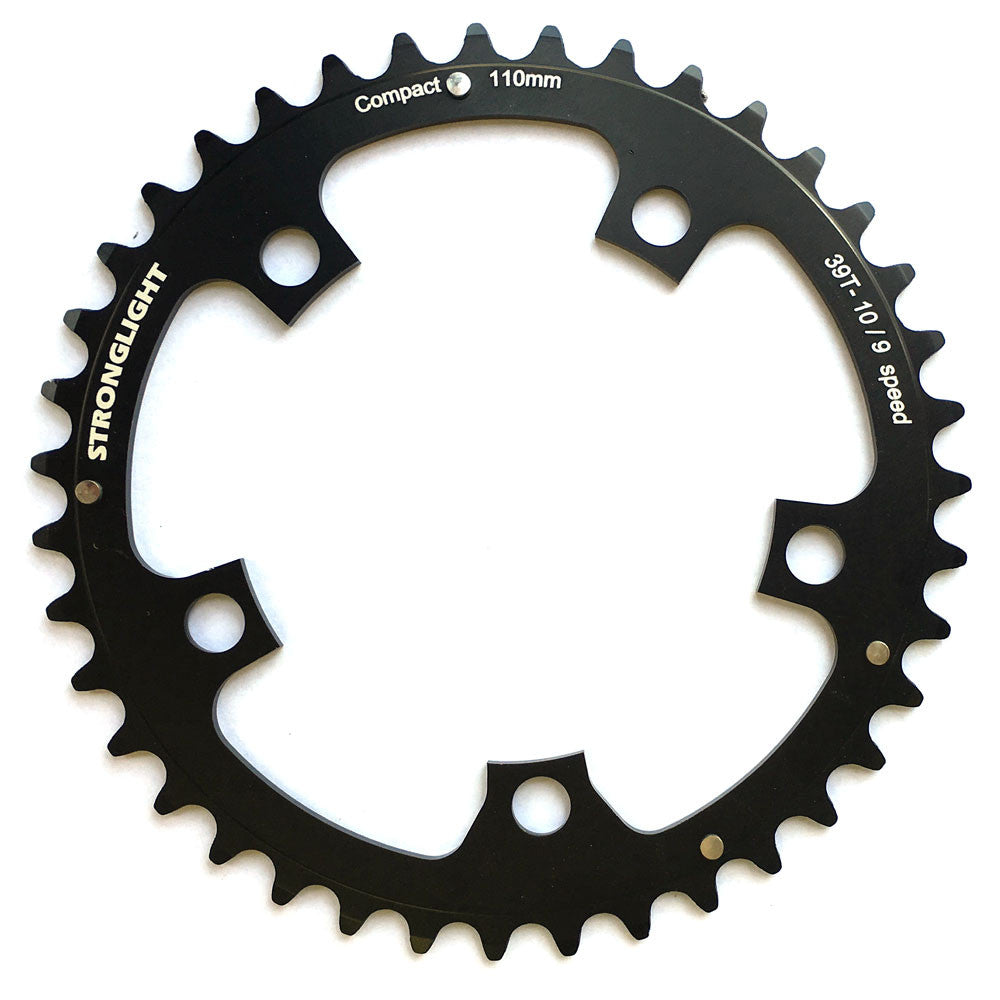 Stronglight Dural 5083 9/10 Speed Chainring 110mm BCD In Black All Sizes
