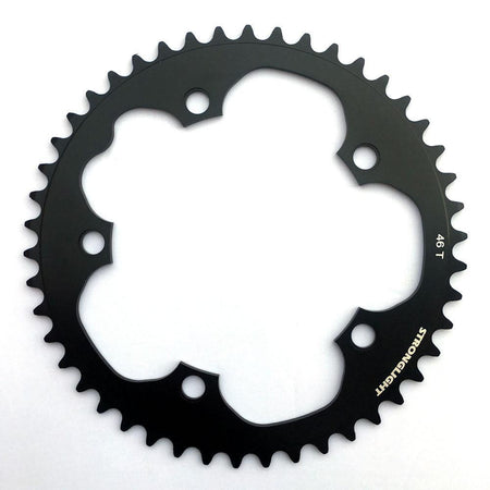 Stronglight Dural 5083 9/10 Speed Chainring | 130mm BCD | Black | All Sizes