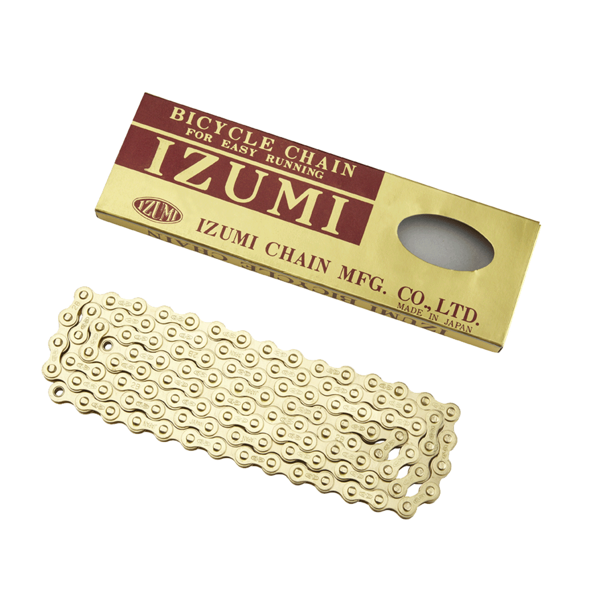 Izumi Standard 1/2x 1/8 Track/Fixed 116Link Chain In Gold