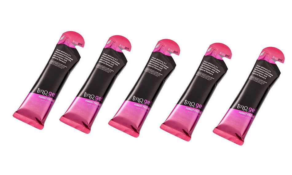 TORQ Energy Gel With Guarana Caffeinated 5 x 45g All Flavours