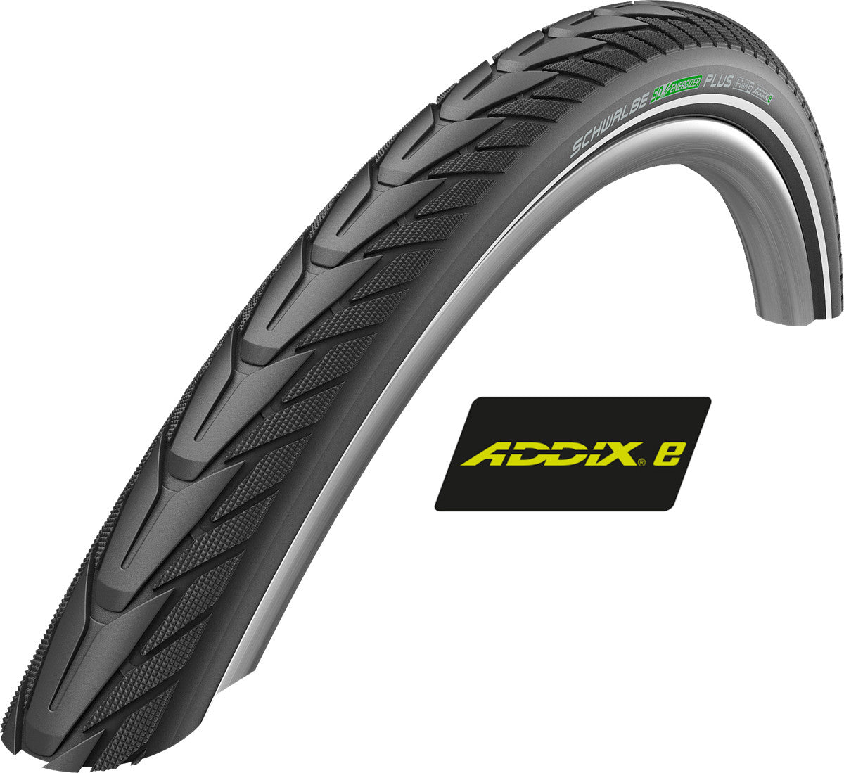 Schwalbe Addix-E Energizer Plus GreenGuard Black/Reflex Rigid Tyre For E-Bike
