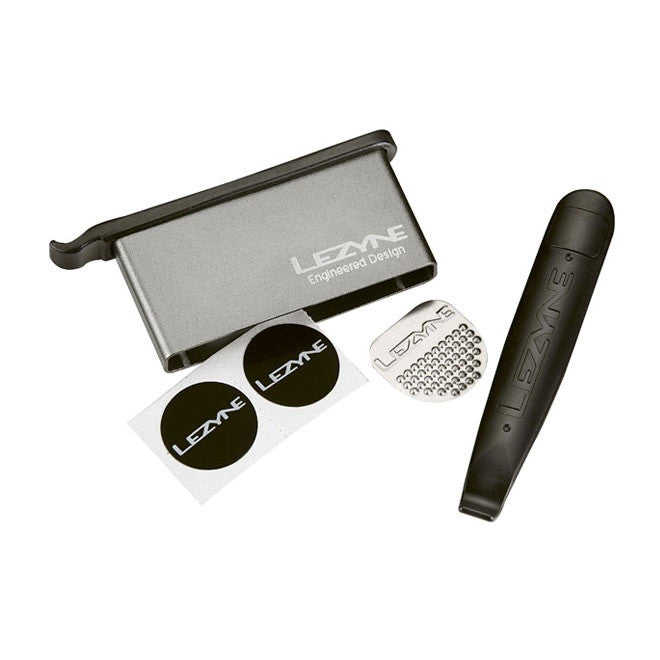 Lezyne Lever Patch Kit All Lezyne Lever Patch Kit- Includes Scuffer / 6 glueless patches /1 tire boot / 2 Power Levers