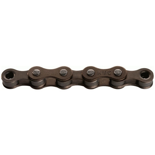 KMC S1 1/8 Wide 1/3 Speed BMX Track Single Speed Chain 112 Link Brown