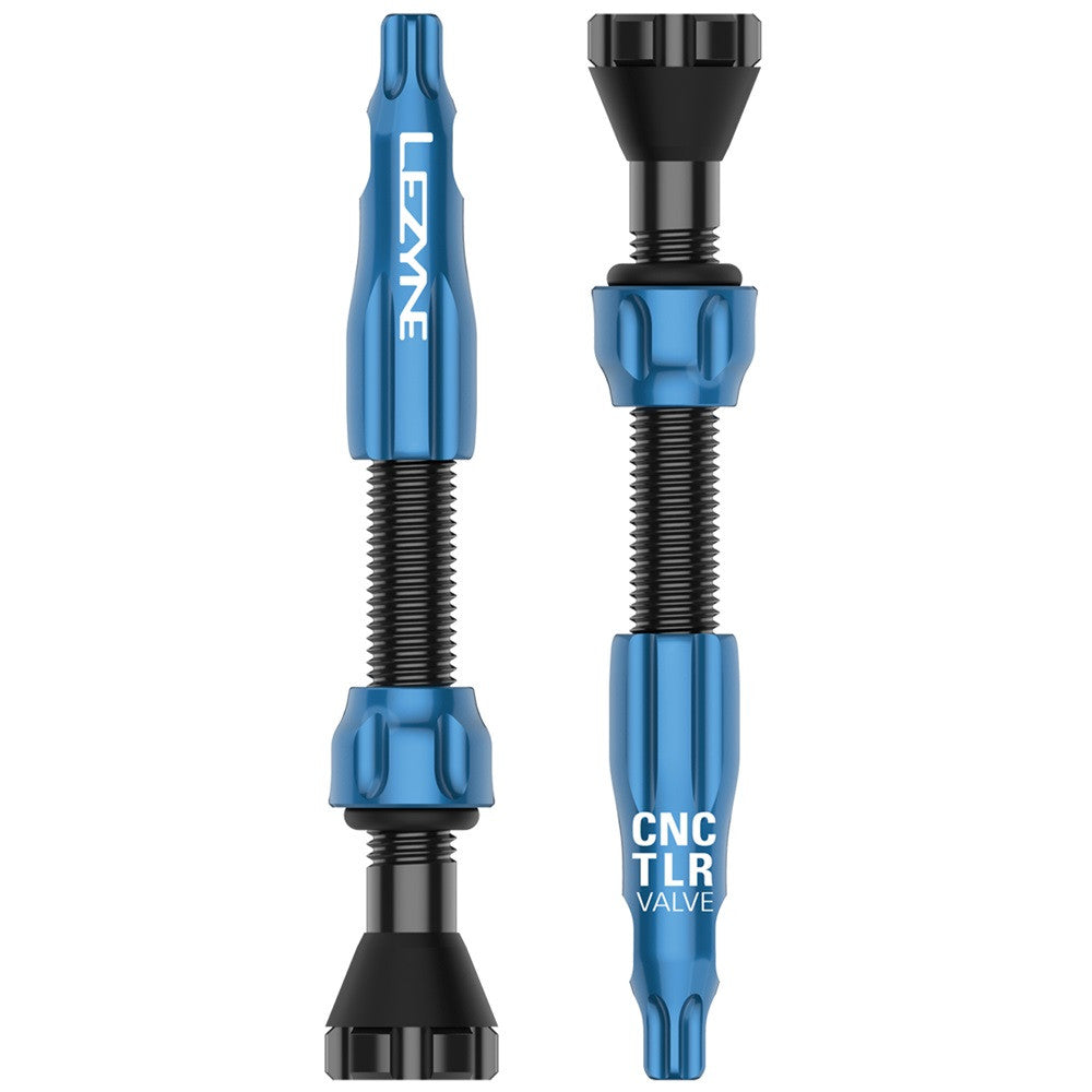 Lezyne CNC Tubeless Valves Size 60mm All Colours With Integrated Valve Core Tool