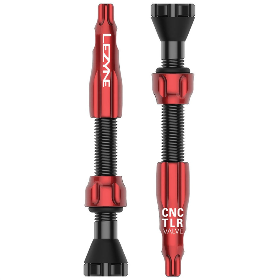 Lezyne CNC Tubeless Valves Size 44mm All Colours With Integrated Valve Core Tool