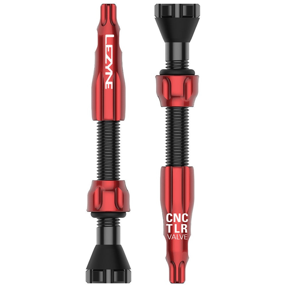 Lezyne CNC Tubeless Valves Size 80mm All Colours With Integrated Valve Core Tool