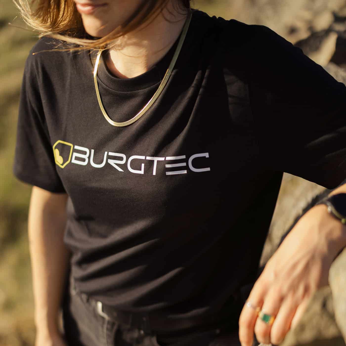 Burgtec Logo Unisex Cotton T-Shirt In Black