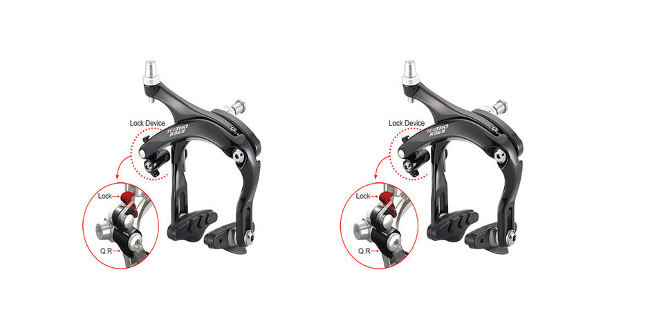 Tektro R369 Alloy Front & Rear Brake Set Long Drop 55-73mm Allen Key Fitting