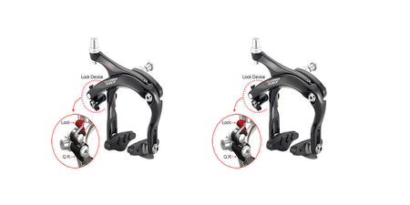 Tektro R369 Alloy Front & Rear Brake Set | Long Drop 55-73mm | Hex Nut Fitting