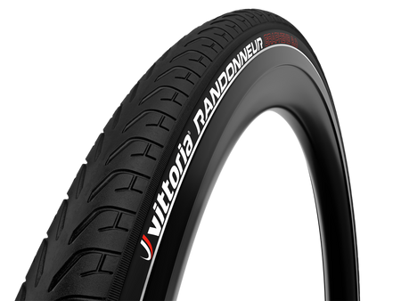 Vittoria Randonneur Rigid Tyre Urban/Trekking All Sizes In Black/Reflective