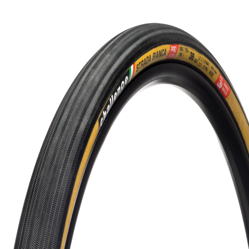Challenge Strada Bianca Pro Cyclocross/Gravel Clincher Tyre In Tan 700 x 36