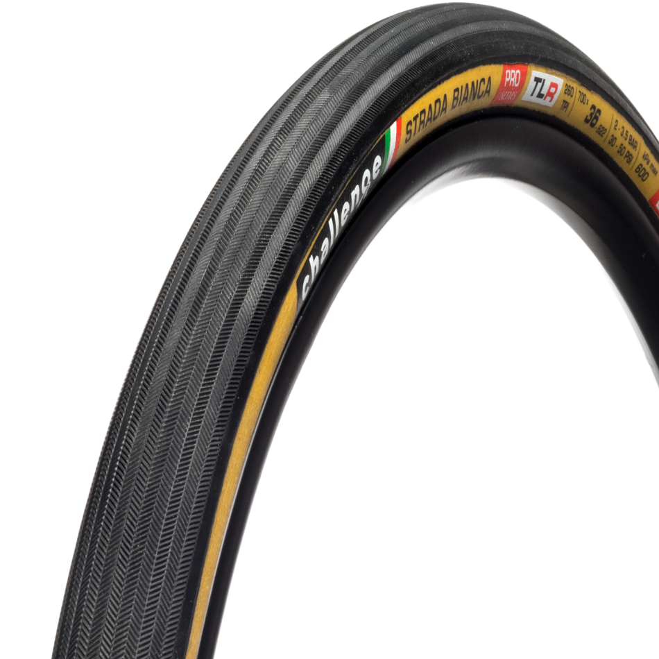Challenge Strada Bianca Pro Tubeless Ready Cyclocross/Gravel Tyre- Tan 700 x 36