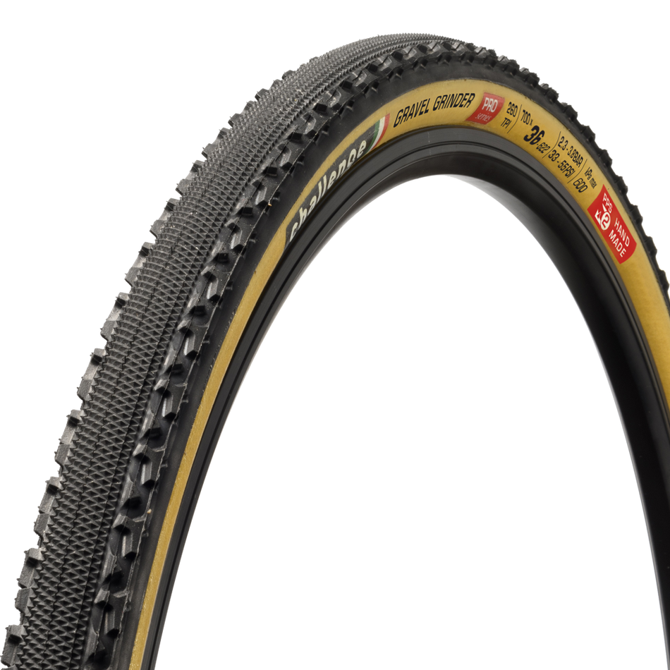 Challenge Gravel Grinder Race Handmade Clincher Cyclocross Tyre -Tan 700 x 36