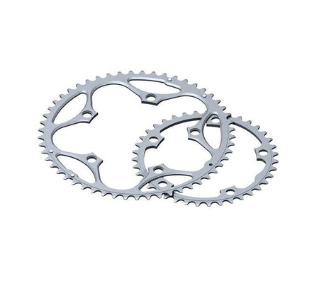 Stronglight Dural 5083 9/10 Speed 110mmBCD Compact Inner / Outer Chainrings 50T 34T In Silver