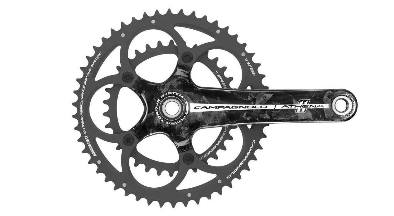 Campagnolo FC11-AT Athena Power Torque 11 Speed Carbon Chainset In Black