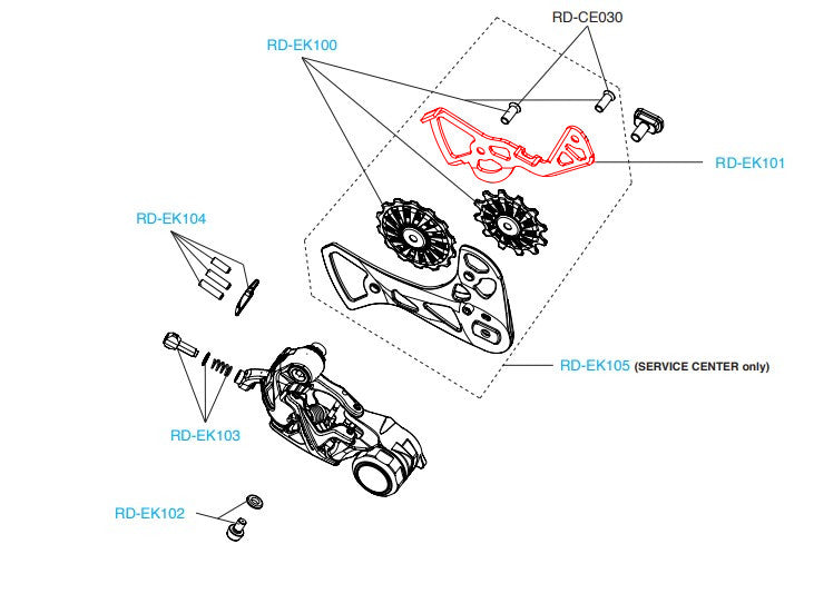 Campagnolo EKAR 13 Speed Rear Derailleur Spare Cage Plate RD-EK101