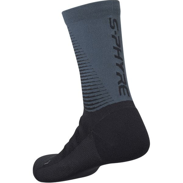 Shimano S-PHYRE Tall Socks In Black/Grey All Sizes
