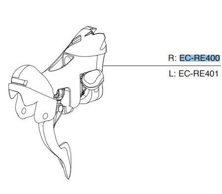 Campagnolo EC-RE400 Record/Chorus Right Hand 12 Speed Shifter Body
