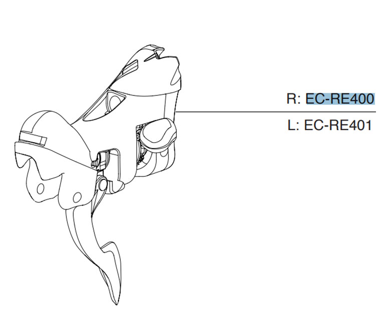 Campagnolo EC-RE400 Record/Chorus Right Hand 12 Speed Shifter Body