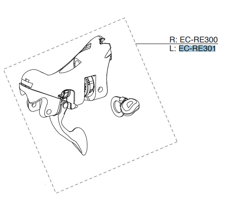 Campagnolo EC-RE301 Record/Chorus 11 Speed 2015 Left Hand Shifter body