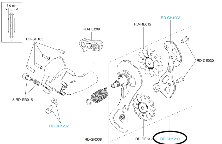 Campagnolo RD-CH1200 Chorus 12 Speed Spare Cage