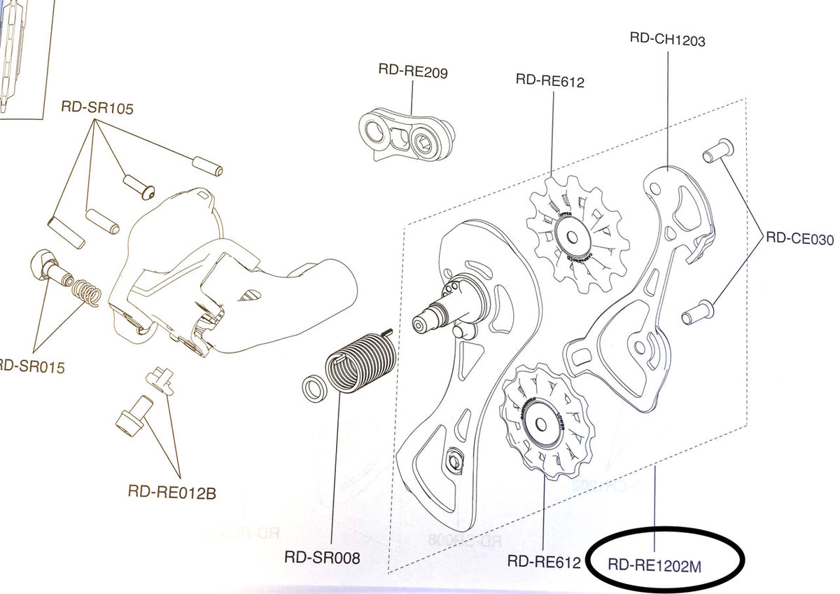 Campagnolo RD-RE1202M Record 12 Speed Spare Medium Cage