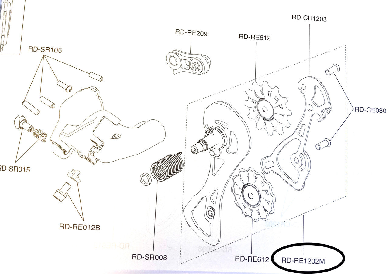 Campagnolo RD-RE1202M Record 12 Speed Spare Medium Cage
