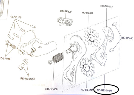 Campagnolo RD-RE1202M Record 12 Speed Spare Medium Cage