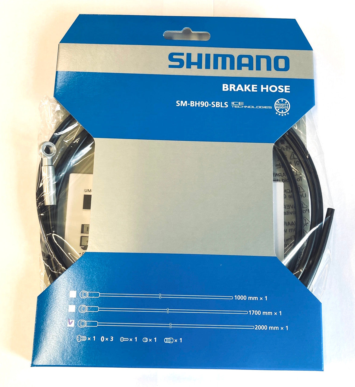 Shimano SM-BH90-SBLS XT Disc Brake Hose Straight Banjo Rear 2000 mm