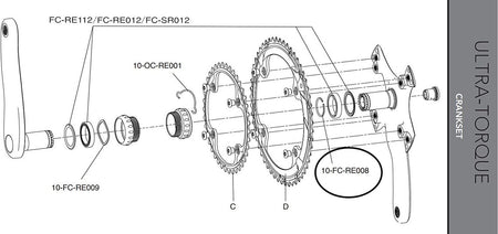 Campagnolo FC-RE008 Ultra-Torque BB Bearing Circlip In Silver - 1x Piece