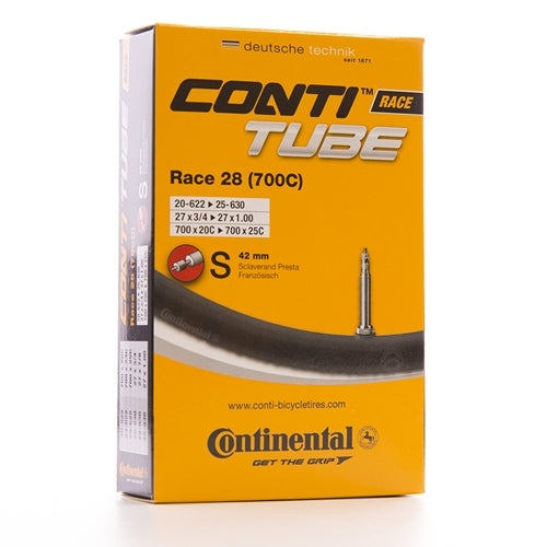 Continental Ultra Sport III tyre and inner tube packaging featuring specifications and design.