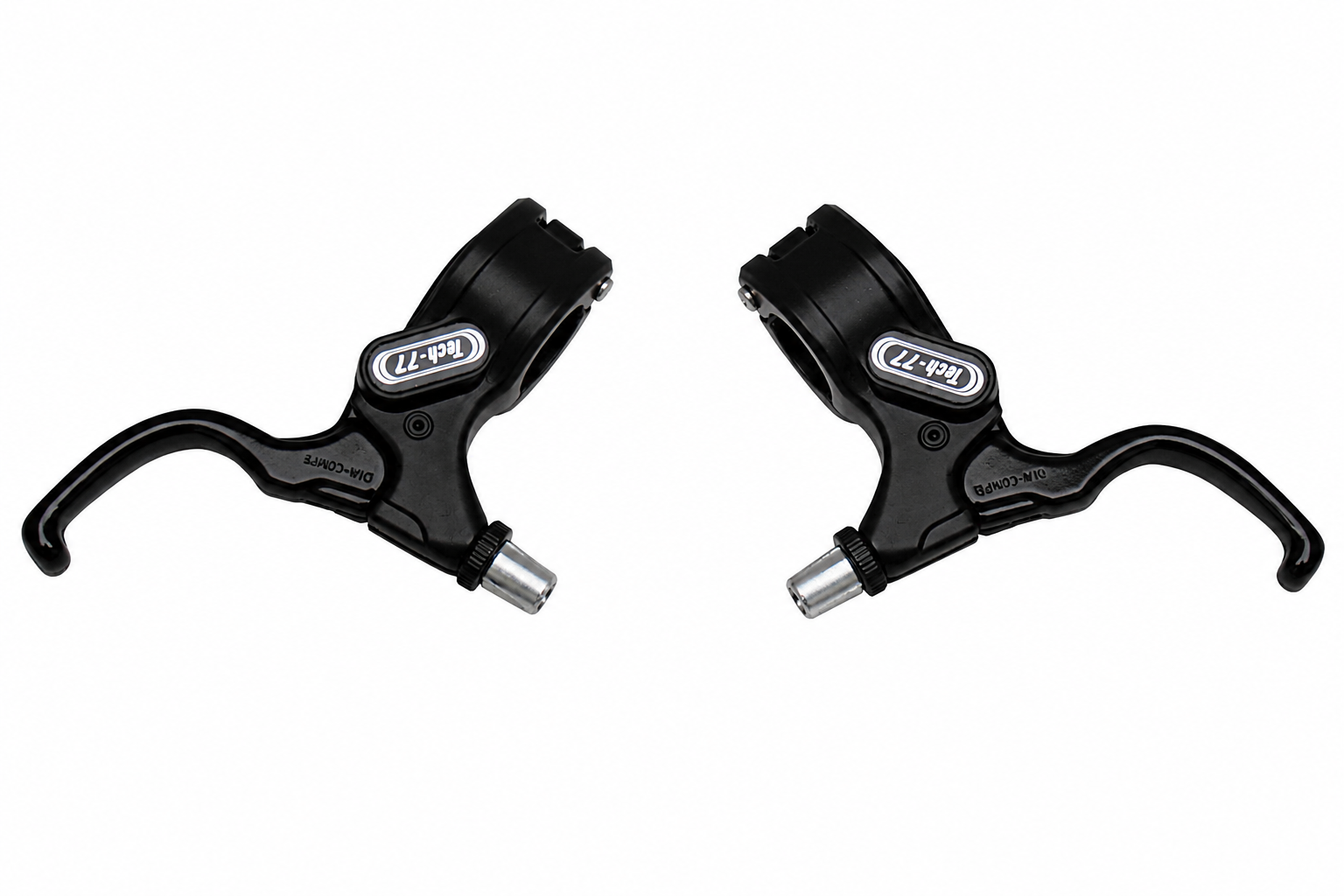 Dia Compe Tech 77 DJ 22.2mm BMX lever in black, designed for dirt style handlebars. Right and left hand pair.